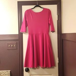 Betabrand Travel Dress- Reversible Wrap and Crew Neck For and flare